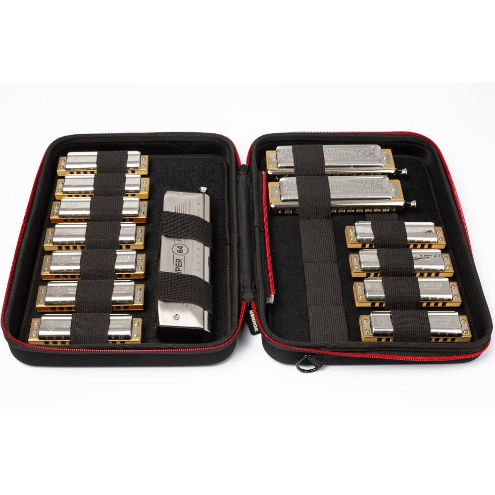 Hohner MZ20192 Flex Case Large Harmonica Holder Black Fits Up To 18